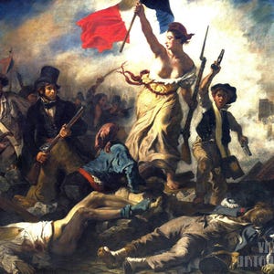 Eugène Delacroix : Liberty Leading the People (1830) Canvas Gallery Wrapped or Framed Giclee Wall Art Print Digitally Remastered (D5060)