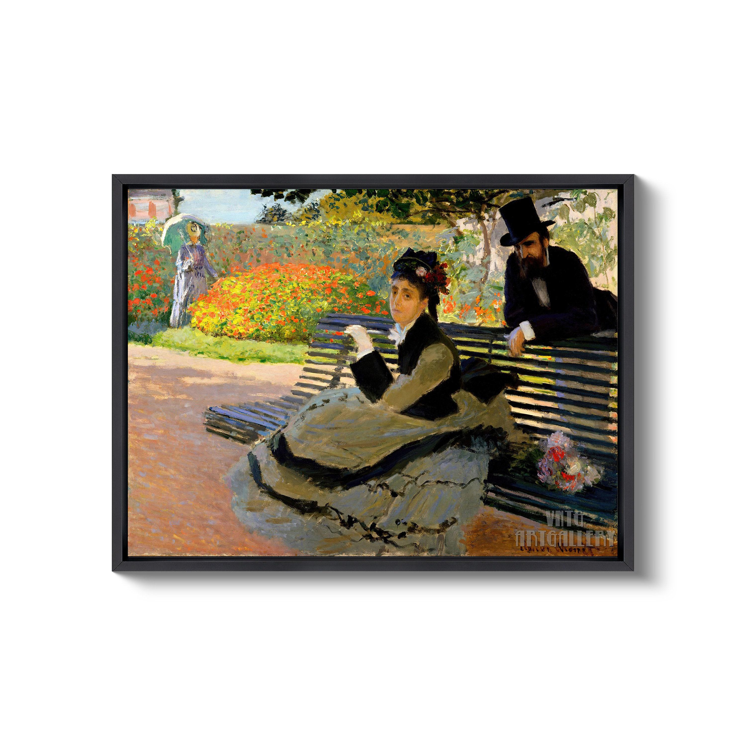 Claude Monet : Camille Monet on a Garden Bench (1873) Canvas Gallery ...