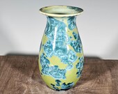 Tiny Vase, Mini Ceramic Vase, Crystalline Glazed, Hand Thrown