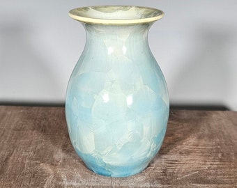 Tiny Vase, Mini Ceramic Vase, Crystalline Glazed, Hand Thrown