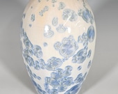 Pottery Vase, Crystalline Glazed, Hand Thrown Ceramic Vase