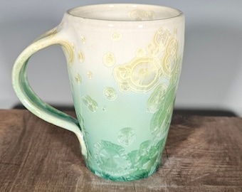 Ceramic Mug, Crystalline Glazed, Hand Thrown