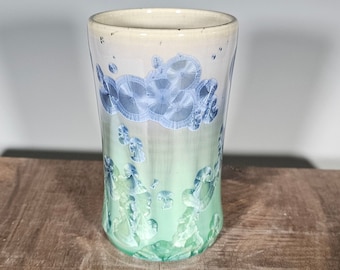 Ceramic Tumbler, Ceramic Cup, Crystalline Glazed Drinking Glass, Hand Thrown