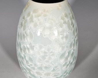 Pottery Vase, Crystalline Glazed, Ceramic Vase
