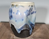 Ceramic Cup, Crystalline Glazed, Clay Pinch Cup, Hand Thrown