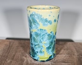 Ceramic Tumbler, Ceramic Cup, Crystalline Glazed Drinking Glass, Hand Thrown