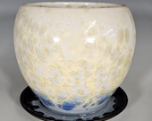 Ceramic Planter with Drainage Hole, Crystalline Glazed Planter, Hand Thrown