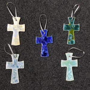 Ceramic Cross Ornament image 1