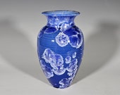 Pottery Vase, Crystalline Glazed, Ceramic Vase