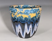 Ceramic Planter, Crystalline Glazed, Hand Thrown