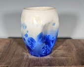 Ceramic Cup, Crystalline Glazed, Clay Pinch Cup, Hand Thrown