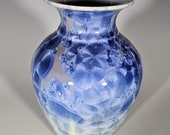 Pottery Vase, Crystalline Glazed, Ceramic Vase