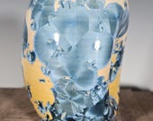 Ceramic Cup, Crystalline Glazed, Clay Pinch Cup, Hand Thrown