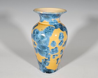 Pottery Vase, Crystalline Glazed, Ceramic Vase