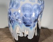 Ceramic Cup, Crystalline Glazed, Clay Pinch Cup, Hand Thrown