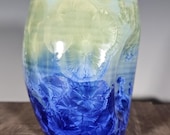 Ceramic Cup, Crystalline Glazed, Clay Pinch Cup, Hand Thrown