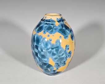 Pottery Vase, Crystalline Glazed, Ceramic Vase