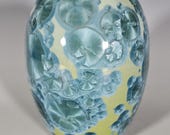 Pottery Vase, Crystalline Glazed, Ceramic Vase