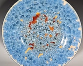 Ceramic Platter, Crystalline Glazed, Hand Thrown, Wall Art