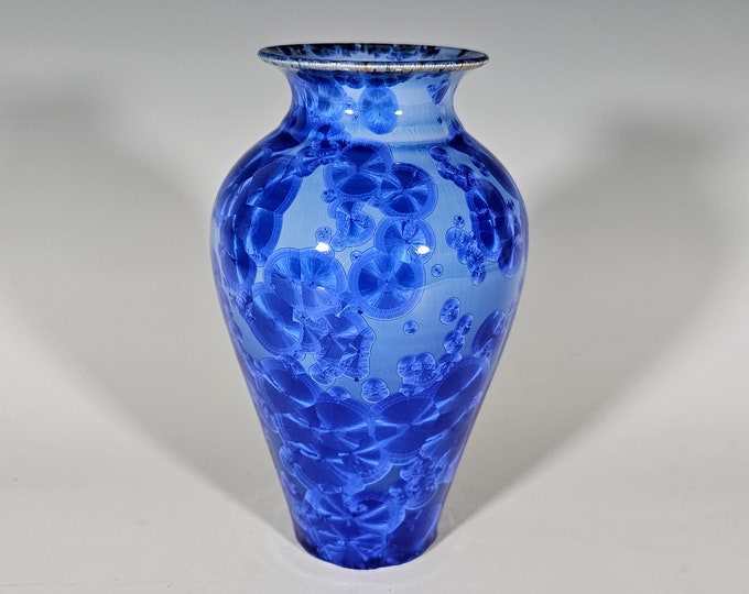 Pottery Vase Crystalline Glazed Ceramic Vase Etsy