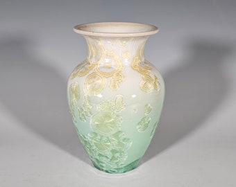 Pottery Vase, Crystalline Glazed, Ceramic Vase