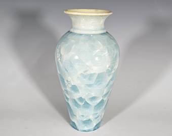 Pottery Vase, Crystalline Glazed, Ceramic Vase