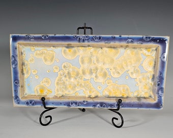 Ceramic Tray, Crystalline Glazed, Large Handmade