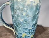 Ceramic Mug, Crystalline Glazed Pottery, Hand Thrown