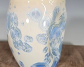 Ceramic Cup, Crystalline Glazed, Clay Pinch Cup, Hand Thrown