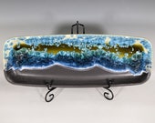 Ceramic Tray, Crystalline Glazed, XLarge Serving Dish