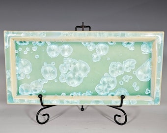 Ceramic Tray, Crystalline Glazed, Large Handmade