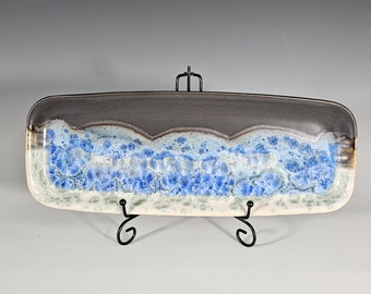 Ceramic Tray, Crystalline Glazed, XLarge Serving Dish