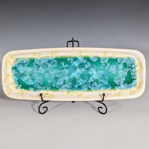 Ceramic Tray, Crystalline Glazed, XLarge Serving Dish image 1