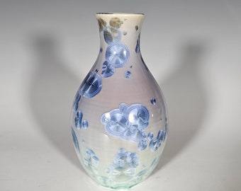 Pottery Vase, Crystalline Glazed, Ceramic Vase