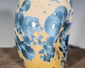 Ceramic Cup, Crystalline Glazed, Clay Pinch Cup, Hand Thrown