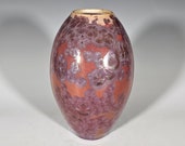 Pottery Vase, Crystalline Glazed, Ceramic Vase