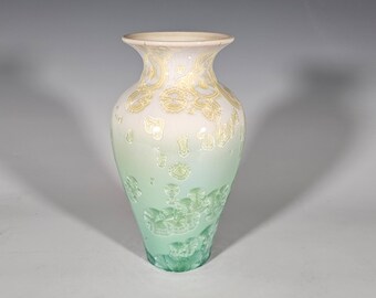 Pottery Vase, Crystalline Glazed, Ceramic Vase