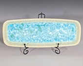 Ceramic Tray, Crystalline Glazed, XLarge Serving Dish