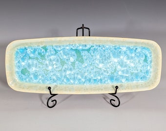 Ceramic Tray, Crystalline Glazed, XLarge Serving Dish