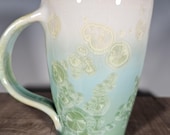 Ceramic Mug, Crystalline Glazed Pottery, Hand Thrown