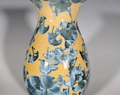 Pottery Vase, Crystalline Glazed, Ceramic Vase