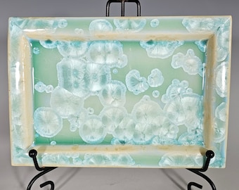 Ceramic Tray, Handmade, Crystalline Glazed Pottery, Medium size