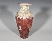 Pottery Vase, Crystalline Glazed, Ceramic Vase