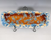 Ceramic Tray, Crystalline Glazed, XLarge Serving Dish