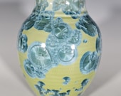 Pottery Vase, Crystalline Glazed, Ceramic Vase