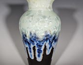 Pottery Vase, Crystalline Glazed, Ceramic Vase