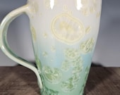 Ceramic Mug, Crystalline Glazed Pottery, Hand Thrown