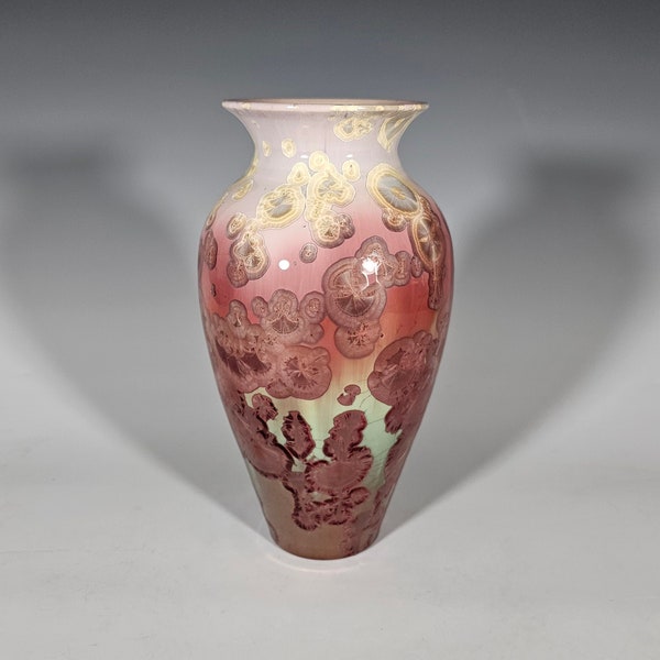 Pottery Vase, Crystalline Glazed, Ceramic Vase