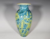 Pottery Vase, Crystalline Glazed, Ceramic Vase