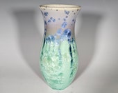 Pottery Vase, Crystalline Glazed, Ceramic Vase